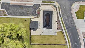 Bird's eye view of community pool