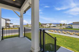 Front porch featuring a residential view