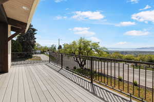 View of wooden deck