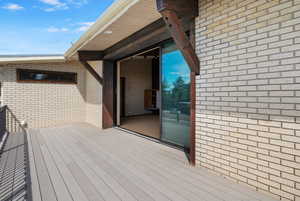 View of wooden terrace