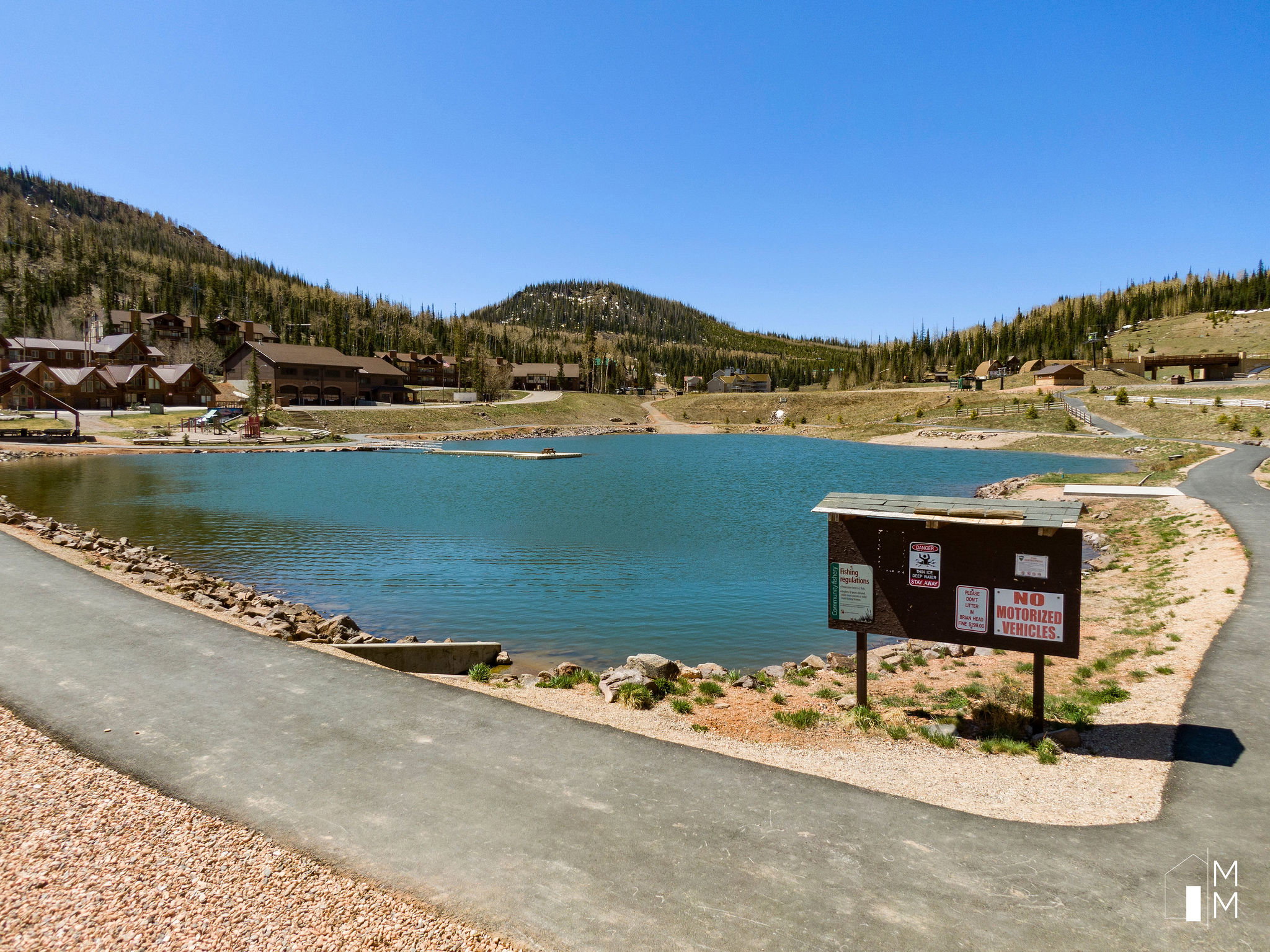 Water view with a mountain backdrop