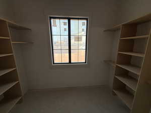 View of walk in closet