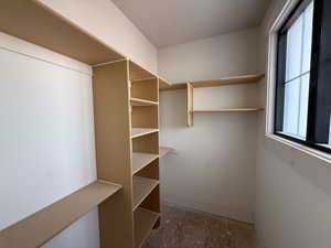 View of walk in closet