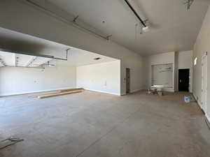 Garage with baseboards