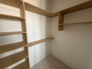 View of walk in closet