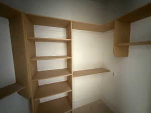 View of walk in closet