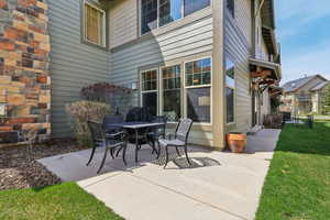 View of patio featuring outdoor dining space