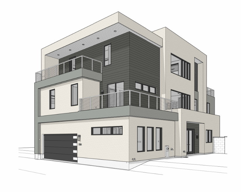 * Rendering of The Del Rey