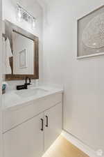 Bathroom featuring vanity