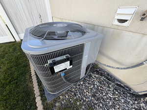 Exterior view of a central AC unit
