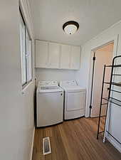plenty of storage cabinets, so that you can keep the laundry room uncluttered