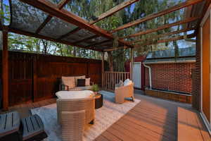 Deck with outdoor lounge area