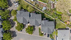 Aerial view of residential area