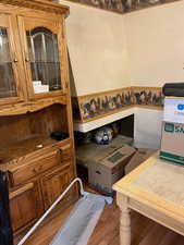 Detailed view of wood finished floors