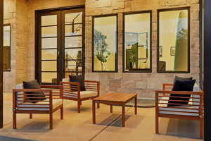 Entryway with front porch