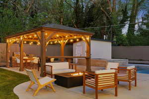 Gazebo and fire pit