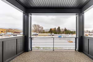 Private covered balcony