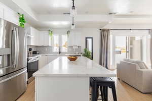Great natural light in then kitchen and living area.