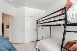 Bedroom with view of closet.