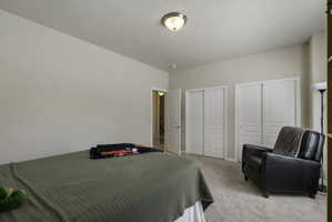 Bedroom with two closets