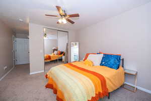 Photo showing mirrored doors to the walk in closet.