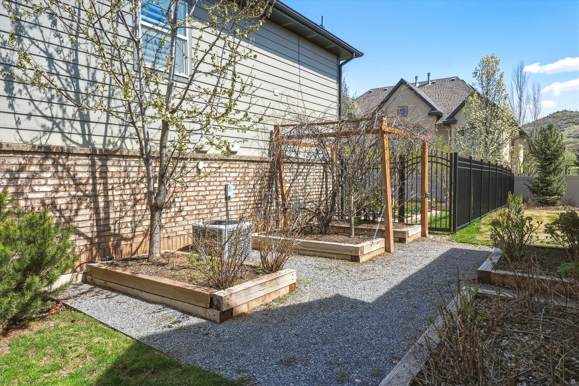 View of yard featuring a garden