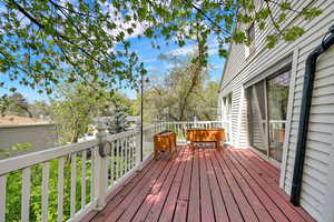 Deck of living room and dining room