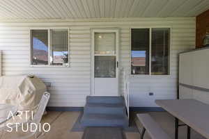 View of exterior entry