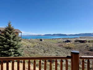 View of mountain background and lake view