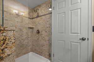 Bathroom featuring a stall shower