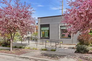 View of side of home with brick siding