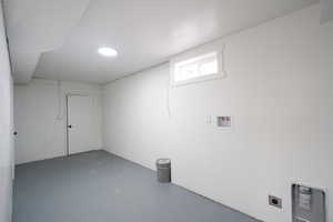 View of below grade area