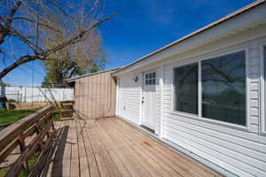 View of wooden terrace