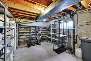 View of below grade area