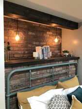 Detailed view of brick wall