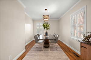 A dedicated dining room awaits you.