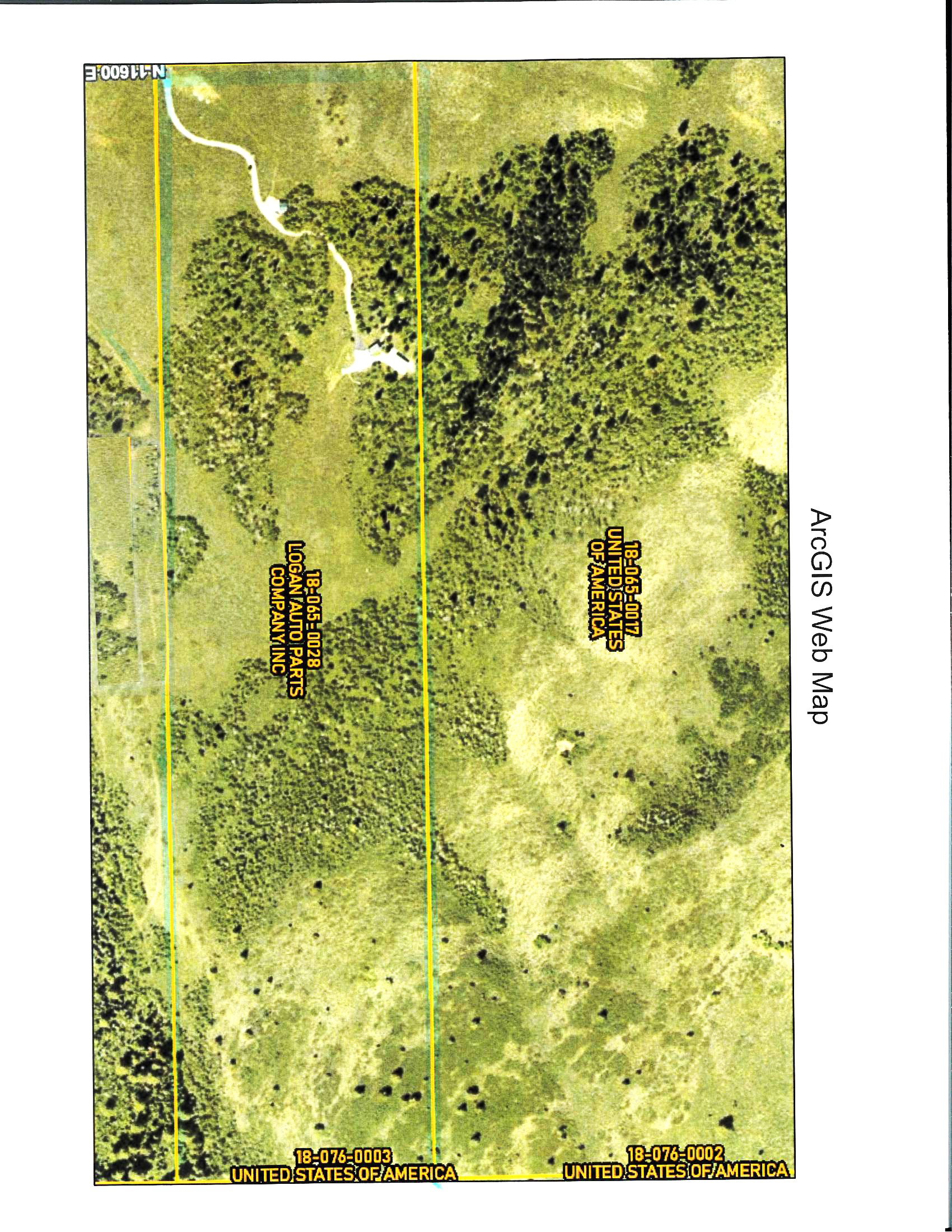 Aerial overview of property's location featuring property boundaries highlighted