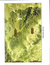 Aerial overview of property's location featuring property boundaries highlighted