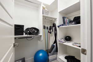 View of walk in closet