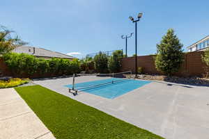 View of tennis court