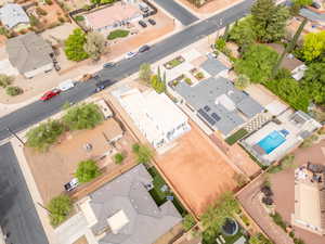 Aerial view of residential area