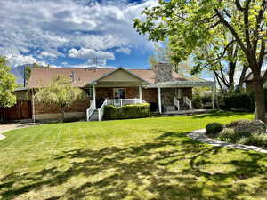 Back of the home and yard