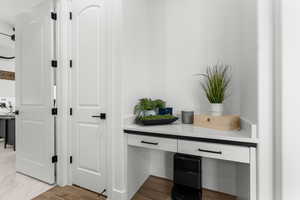 Detailed view of wood finished floors