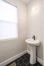 Bathroom with baseboards