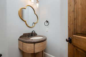 Bathroom featuring vanity