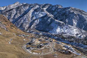 Mountain view with nearby suburban area