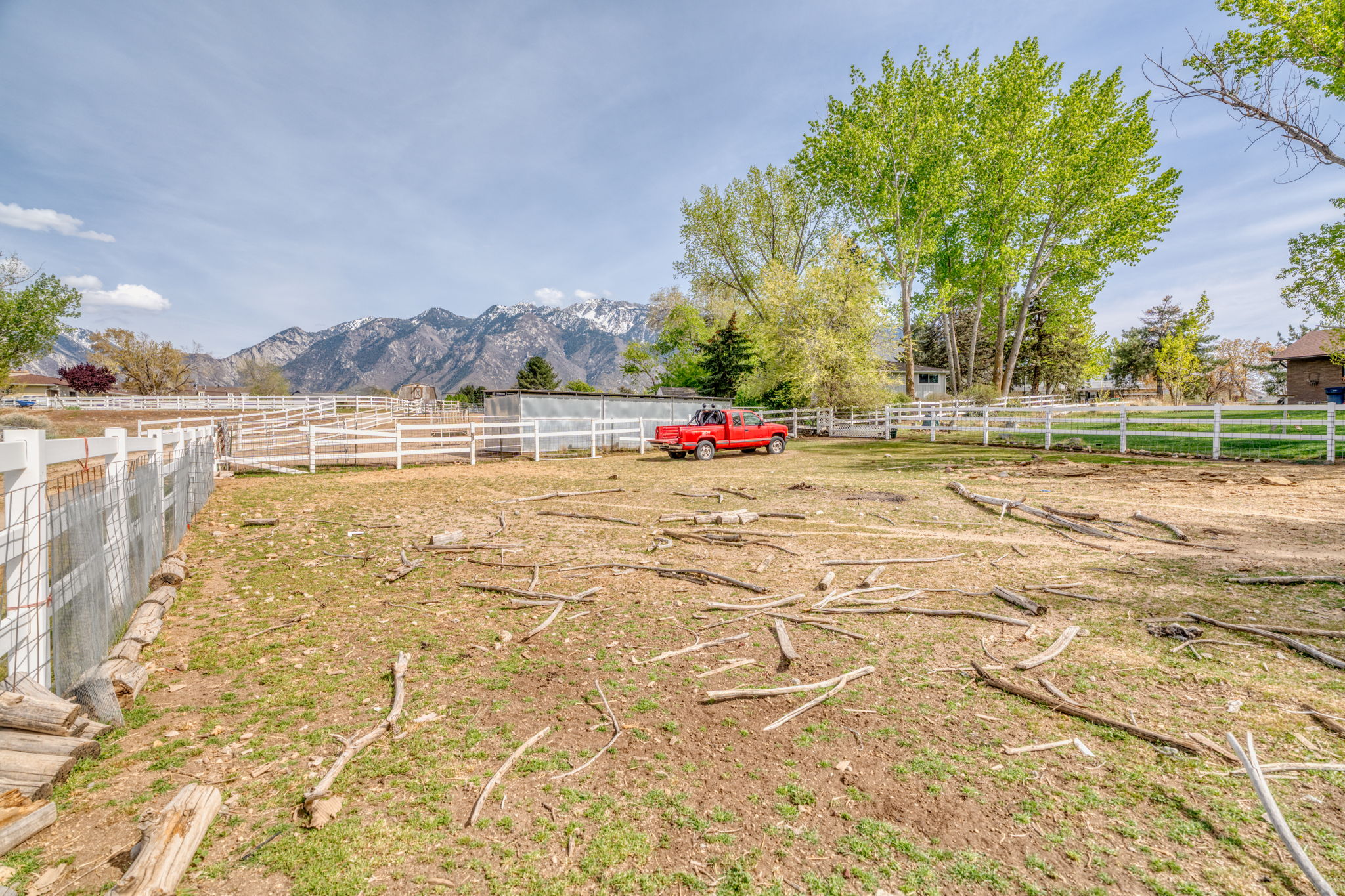 View of yard with a mountain view and a rural view