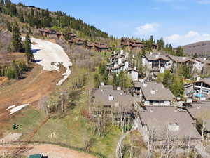 Aerial perspective of suburban area