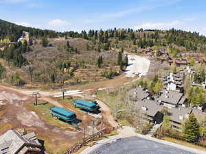 Drone / aerial view of a heavily wooded area