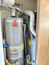 Utility room with water heater
